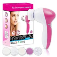 5 in 1 Electric Facial Beauty Care Massager Machine with 5 Replaceable Brush Heads
